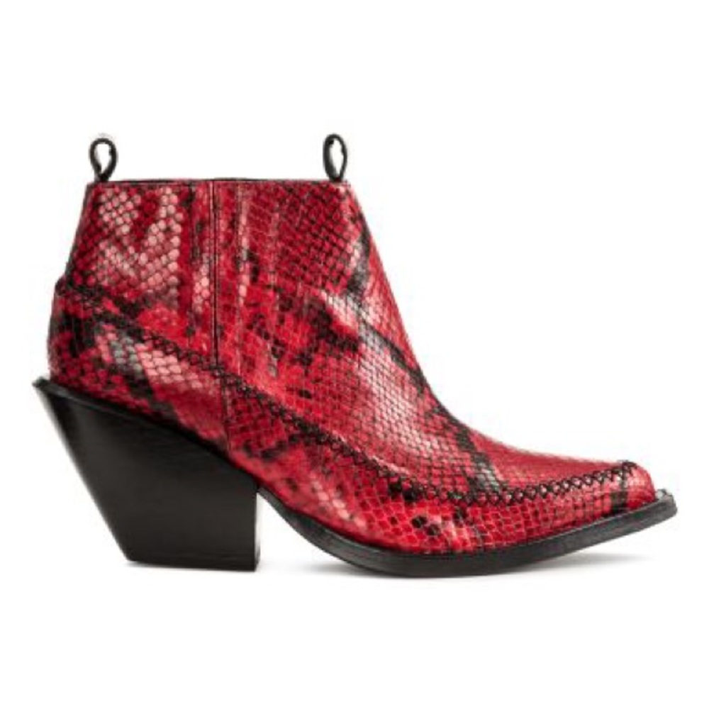 H&M STUDIO AW 2016 red ankle boot size 41